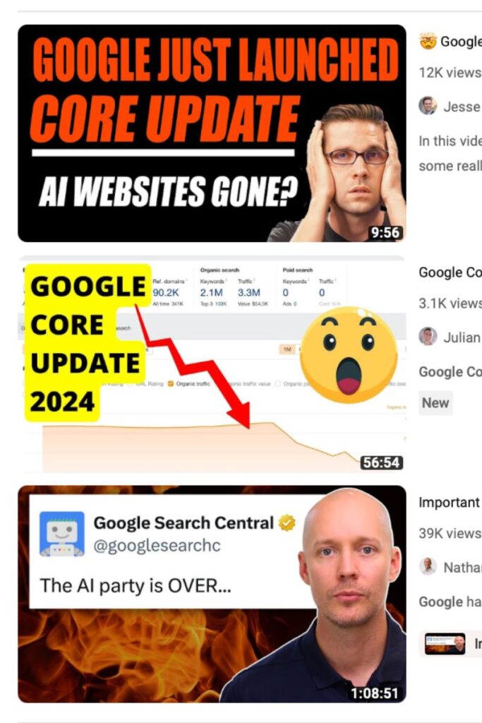 Youtubesphere take on google core march 2024 update